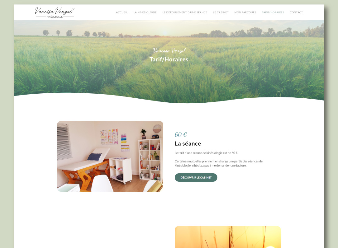 Site internet pour kinésiologue