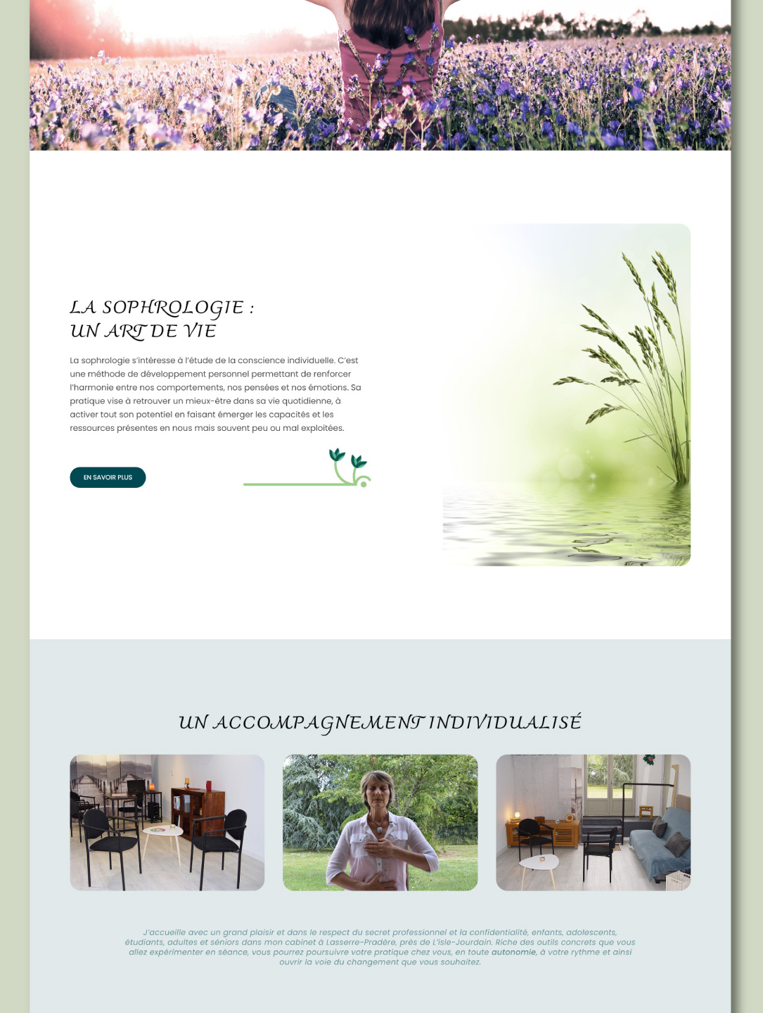 Création d'un site internet pour sophrologue