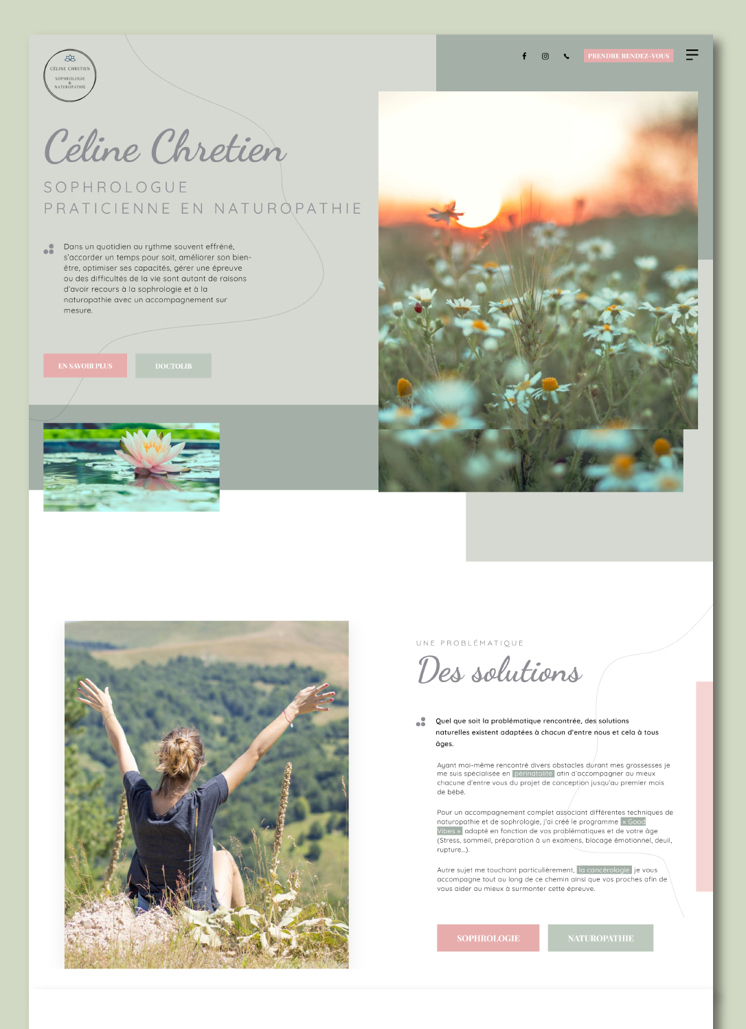 Création d'un site internet pour praticienne en naturopathie